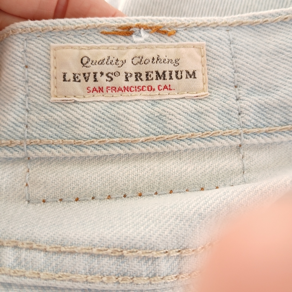 Levi's 501 S Premium Skinny Jeans Lightwash Distressed - Picture 10 of 10